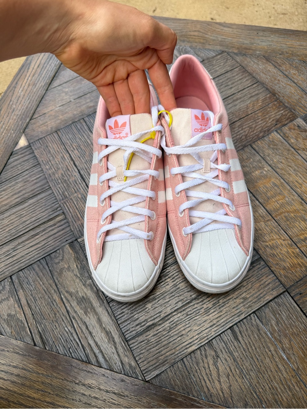 adidas Originals Superstar Shell Toe Women’s Size 11 Pink White Sneakers - Picture 4 of 4